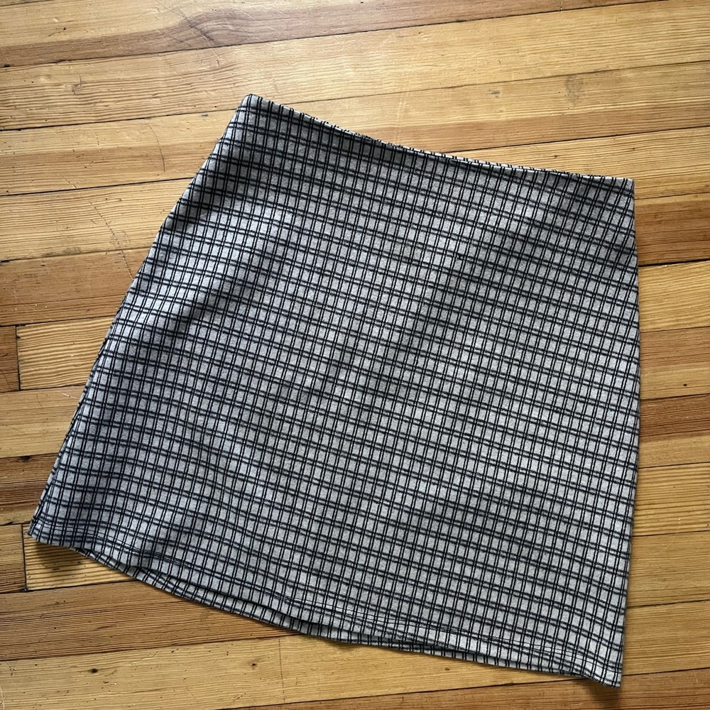 Reformation Monochrome Checkered Mini Skirt